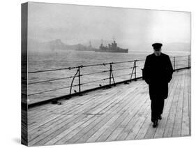 WWII, Winston Churchill, U.K. Prime Minister-Science Source-Stretched Canvas