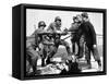 WWII Yanks and Russians Meet 1945-null-Framed Stretched Canvas