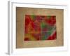 WY Colorful Counties-Red Atlas Designs-Framed Giclee Print