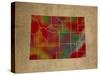 WY Colorful Counties-Red Atlas Designs-Stretched Canvas
