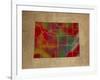 WY Colorful Counties-Red Atlas Designs-Framed Giclee Print