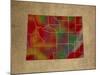 WY Colorful Counties-Red Atlas Designs-Mounted Giclee Print