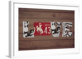 WY State Love-Design Turnpike-Framed Giclee Print