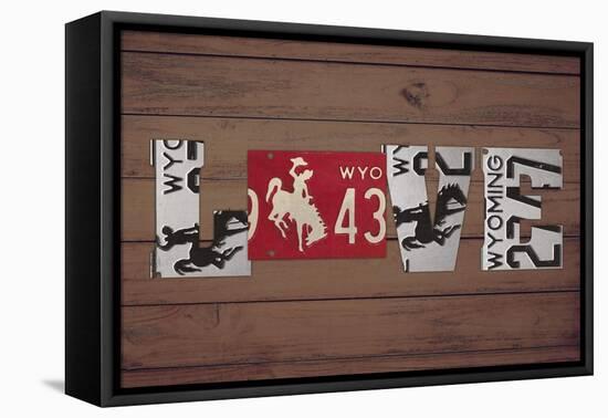 WY State Love-Design Turnpike-Framed Stretched Canvas
