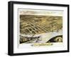 Wyandotte County, Kansas - Panoramic Map-Lantern Press-Framed Art Print