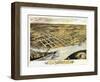 Wyandotte County, Kansas - Panoramic Map-Lantern Press-Framed Art Print