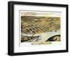 Wyandotte County, Kansas - Panoramic Map-Lantern Press-Framed Art Print