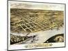 Wyandotte County, Kansas - Panoramic Map-Lantern Press-Mounted Art Print