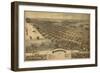 Wyandotte, Michigan - Panoramic Map-Lantern Press-Framed Art Print