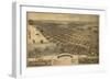 Wyandotte, Michigan - Panoramic Map-Lantern Press-Framed Art Print