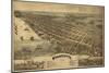 Wyandotte, Michigan - Panoramic Map-Lantern Press-Mounted Art Print