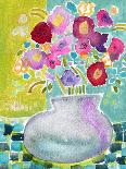 Blue Cat in the Flower Garden-Wyanne-Giclee Print