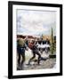 Wyatt Earp and the Battle of the Ok Corral-English School-Framed Giclee Print