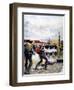 Wyatt Earp and the Battle of the Ok Corral-English School-Framed Giclee Print