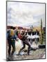 Wyatt Earp and the Battle of the Ok Corral-English School-Mounted Giclee Print