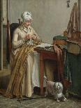 Interior with Woman Sewing-Wybrand Hendriks-Art Print