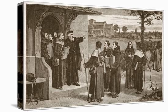 Wycliff Sending Out His 'Poor Priests'-William Frederick Yeames-Stretched Canvas