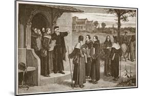 Wycliff Sending Out His 'Poor Priests'-William Frederick Yeames-Mounted Giclee Print