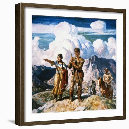 Wyeth: Sacajawea-Newell Convers Wyeth-Framed Giclee Print