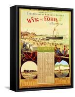 Wyk Auf Fohr', Poster Advertising the Wyk Steam Shipping Company, 1897-German School-Framed Stretched Canvas