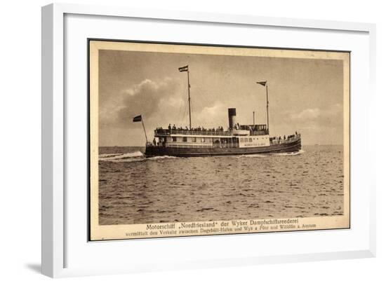 Wyker Dampfschiff Reederei, Motorschiff Nordfriesland--Framed Giclee Print