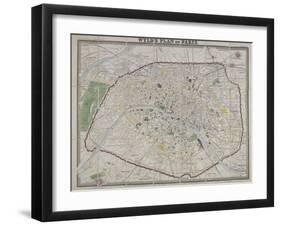 Wyld's Plan of Paris, 1870-James Wyld-Framed Giclee Print