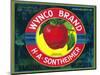 Wynco Apple Label - Yakima, WA-Lantern Press-Mounted Art Print