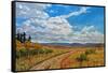 Wyoming Backroad near Vedauwoo, Wyoming-Patty Baker-Framed Stretched Canvas