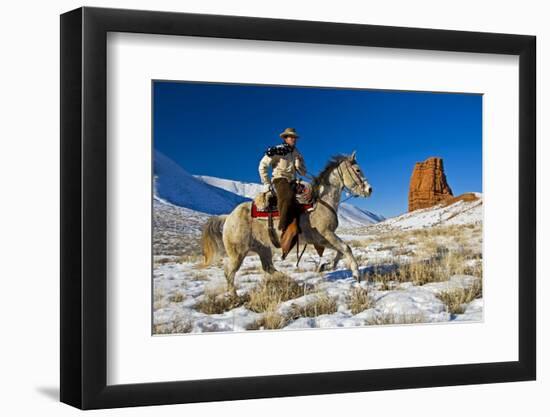 Wyoming Cowboy-Darrell Gulin-Framed Photographic Print