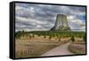 Wyoming, Devils Tower National Monument, Devils Tower-Jamie & Judy Wild-Framed Stretched Canvas