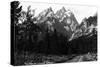 Wyoming - Glacier Covered Teton Range-Lantern Press-Stretched Canvas