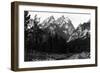 Wyoming - Glacier Covered Teton Range-Lantern Press-Framed Art Print