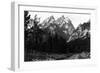 Wyoming - Glacier Covered Teton Range-Lantern Press-Framed Art Print