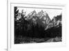 Wyoming - Glacier Covered Teton Range-Lantern Press-Framed Premium Giclee Print