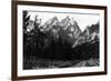 Wyoming - Glacier Covered Teton Range-Lantern Press-Framed Premium Giclee Print