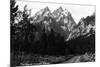 Wyoming - Glacier Covered Teton Range-Lantern Press-Mounted Premium Giclee Print