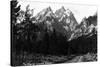 Wyoming - Glacier Covered Teton Range-Lantern Press-Stretched Canvas