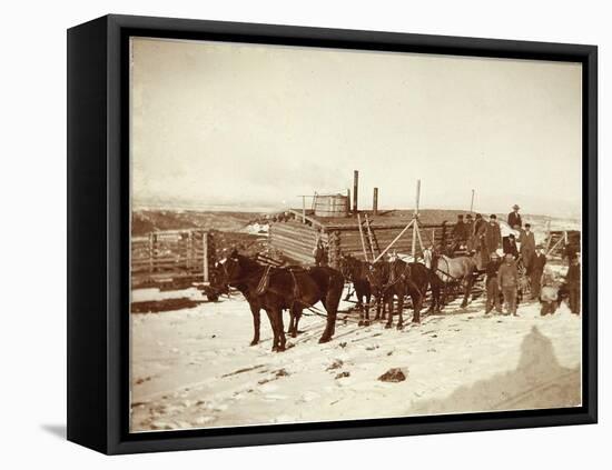 Wyoming Grand Encampment Stagecoach-null-Framed Stretched Canvas
