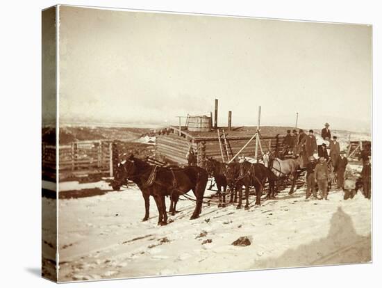 Wyoming Grand Encampment Stagecoach-null-Stretched Canvas