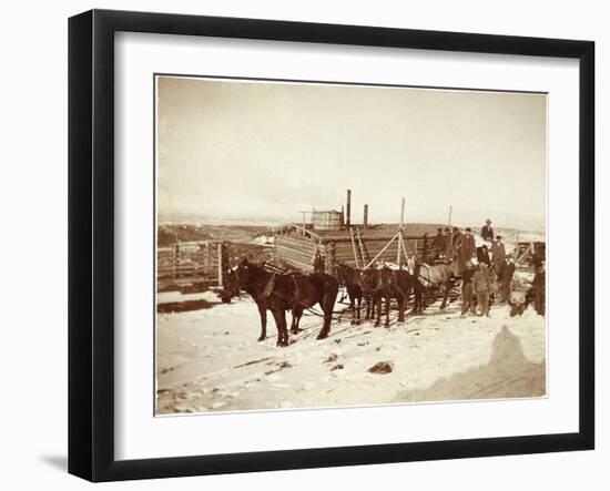 Wyoming Grand Encampment Stagecoach-null-Framed Art Print