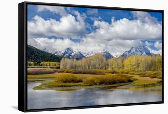 Wyoming, Grand Teton National Park. Landscape of Water, Forest and Mountains-Jaynes Gallery-Framed Stretched Canvas
