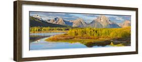 Wyoming, Grand Teton National Park. Panorama of Sunrise on Snake River-Jaynes Gallery-Framed Photographic Print