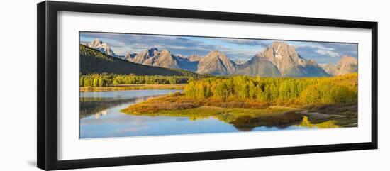 Wyoming, Grand Teton National Park. Panorama of Sunrise on Snake River-Jaynes Gallery-Framed Photographic Print