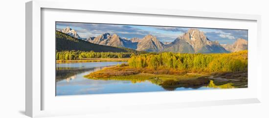 Wyoming, Grand Teton National Park. Panorama of Sunrise on Snake River-Jaynes Gallery-Framed Photographic Print