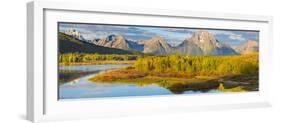 Wyoming, Grand Teton National Park. Panorama of Sunrise on Snake River-Jaynes Gallery-Framed Photographic Print