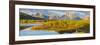 Wyoming, Grand Teton National Park. Panorama of Sunrise on Snake River-Jaynes Gallery-Framed Photographic Print