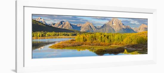 Wyoming, Grand Teton National Park. Panorama of Sunrise on Snake River-Jaynes Gallery-Framed Photographic Print