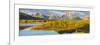 Wyoming, Grand Teton National Park. Panorama of Sunrise on Snake River-Jaynes Gallery-Framed Photographic Print