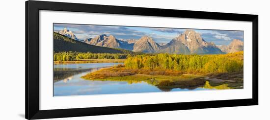 Wyoming, Grand Teton National Park. Panorama of Sunrise on Snake River-Jaynes Gallery-Framed Photographic Print