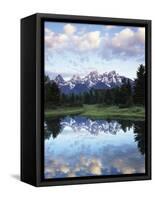 Wyoming, Grand Teton National Park, Rocky Mts, the Grand Tetons and Snake River-Christopher Talbot Frank-Framed Stretched Canvas